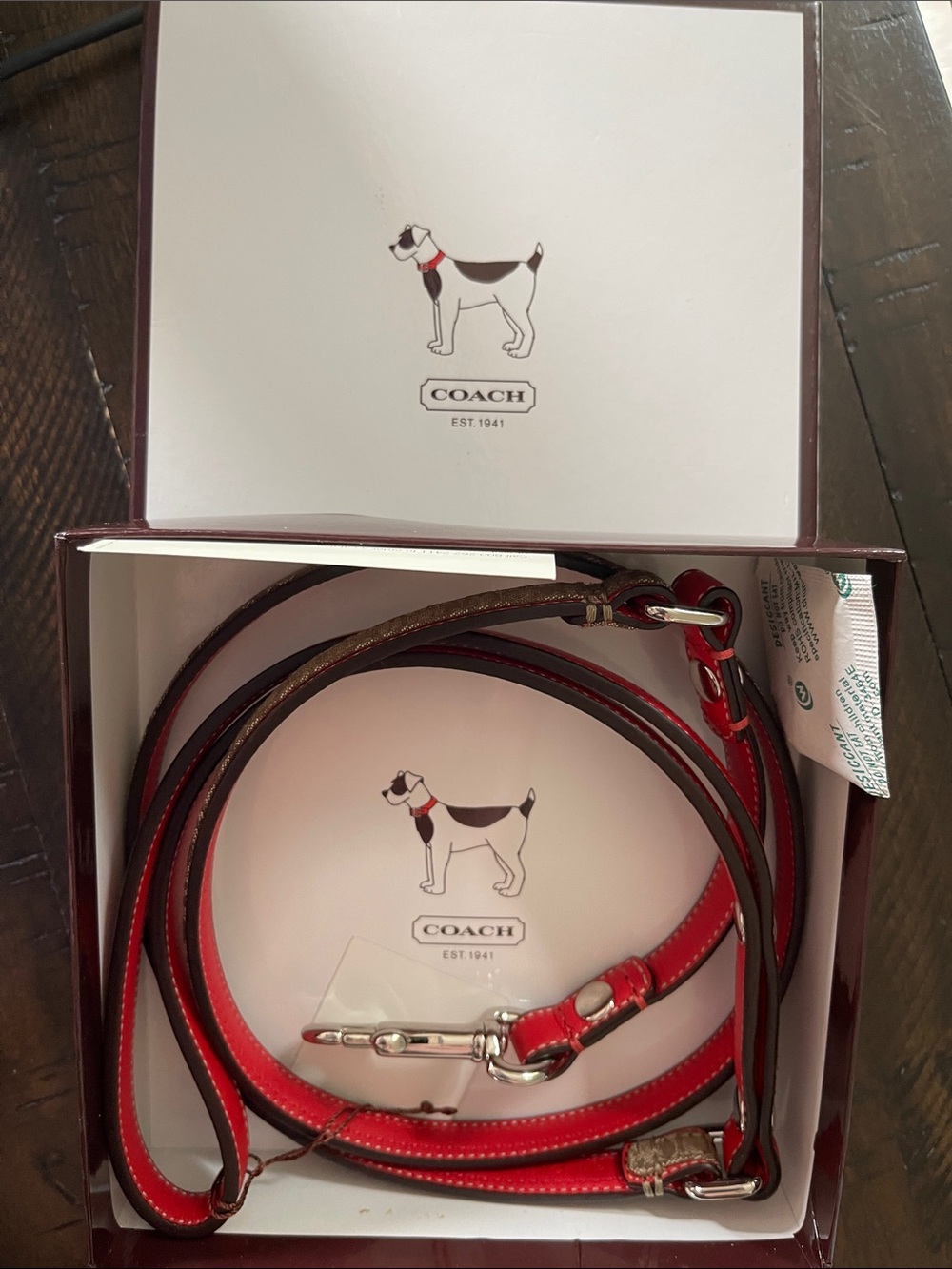 Coach Small/Miniature dog leash black 50" FS4005 NWT - Picture 3 of 6